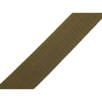 Popruh polypropylenový šíře 30 mm tloušťka 1 mm, střední, 70 zelená khaki