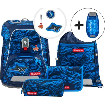 Školní batoh Školní aktovka Step by Step FIT Manta Rio – 5dílný set, AGR certifikát + DÁREK ZDARMA