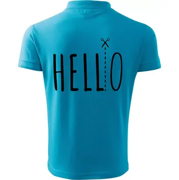 Pánská košile Hello - Polokošile pánská Pique Polo 203 - 4XL ( Světlý tyrkys )