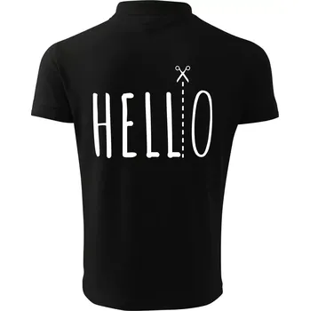 Pánská košile Hello - Polokošile pánská Pique Polo 203 - XL ( Černá )