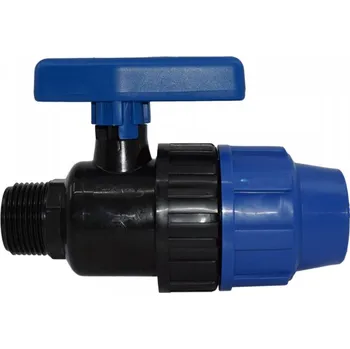 Vodovodní potrubí PE svěrný ventil kulový s vnějším závitem 20 x 1/2" - 147020CM