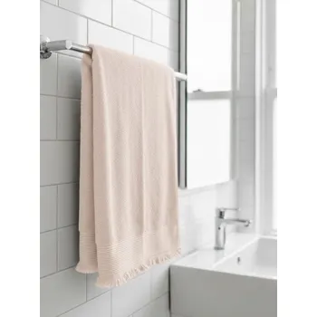 Ručník Sinsay - Bavlněný ručník s třásněmi - krémová - 692II-01X - 692II-01X-ONE