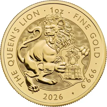Royal Mint Zlatá investiční mince Queen's Lion 1 Oz | Tudor Beasts | 2026 | 31,1 g