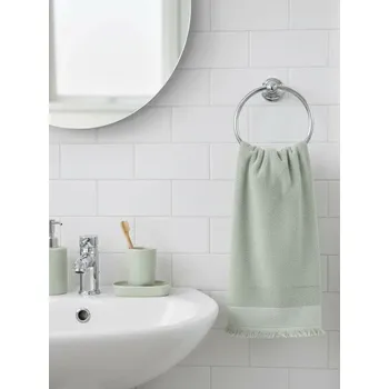 Ručník Sinsay - Bavlněný ručník s třásněmi - zelená - 691II-70X - 691II-70X-ONE