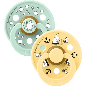 dudlíky Bibs Dudlíky Moomin Colour kaučuk 6-18 m 2 ks Nordic Mint Mix