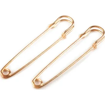 Ozdobný spínací špendlík kilt 13x75 mm, střední, 2 růžové zlato