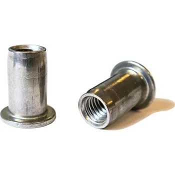 Matice A2-PH-M8 0,5-3,5 fasty nerez nýtovací matice s plochou hlavou - otevřená hladká