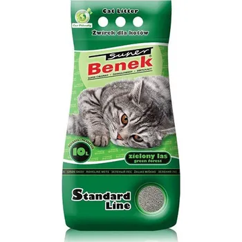 Podestýlka pro kočku BENEK Super Kočkolit 10l zelený les poškozený obal