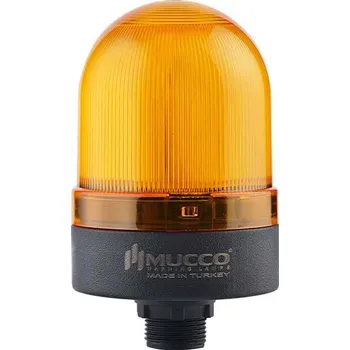 Poplachová siréna Signální maják SNT-S725 s bzučákem, ø70 mm, maticové připojení, 40-250 V AC/DC žlutá