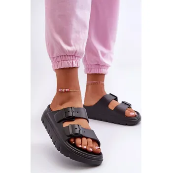 Dámské žabky Dámské nazouváky / pantofle 24SD97-5610 Černá - NEWS černá 38