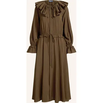 Dámské šaty Polo Ralph Lauren Dámské Šaty S Volány, tmavě hnědá, 36
