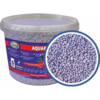 Dekorace jezírka AQUA NOVA Akvarijní štěrk fialový 5kg/3l