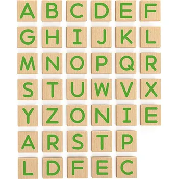 Dřevěná hračka Dřevěná magnetická písmena pro děti Viga 40 dílků