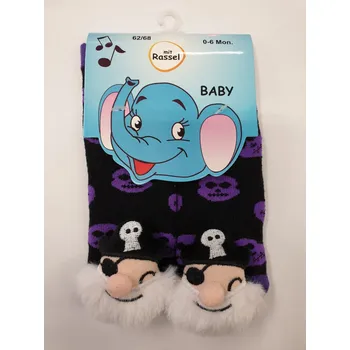 Kojenecké oblečení Voxx Kojenecké ABS ponožky s chrastítkem vzor pirát Velikost: 6-12/74-80