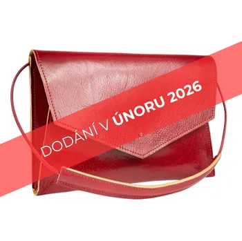 Kabelka Kožedělník Mia kabelka 2.0 - červená Dámská kožená kabelka