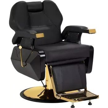 Kadeřnické křeslo Barber křeslo Hair System New York - zlato-černé
