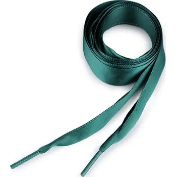 Tkaničky do bot Saténové tkaničky do bot, tenisek a mikin délka 110 cm, velké, 14 zelená tm.