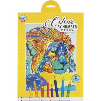 Malování podle čísel - lev/papoušek Formát: lev