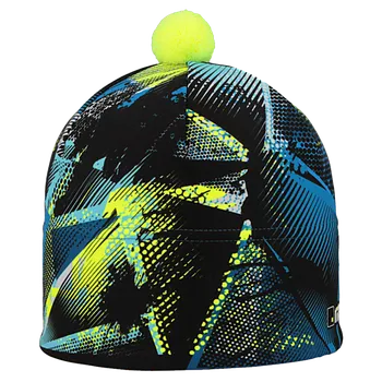 Čepice Rituall čepice Stelvio TROJÚHELNÍKY šrafované, modrá/fluo žlutá XL