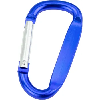 karabina MTR® Hliníková karabina D tvar, 60 mm, modrá