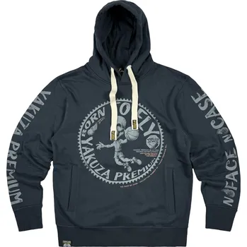 Pánská mikina Pánská mikina Yakuza Premium s kapucí 4022 dark blue velikost: 3XL