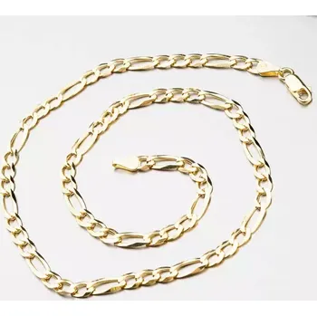 Šperk Pozlacené Figaro 3+1 - stříbro 925 CHRS-073-150-FLAT-AU délka 60 cm