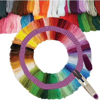 Nit Sada barevných vyšívacích nití 150 ks × 8 m