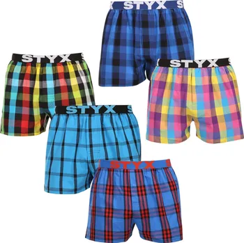 Trenýrky 5PACK pánské trenky Styx sportovní guma vícebarevné (5B0112346) S Možnost vrácení zboží ZDARMA do 120 dnů!