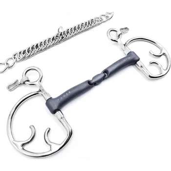 Udidlo pro koně Udidlo Thiedemann dvakrát lomené Titanium Fredric Fager 14,5 cm