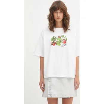 Bavlněné tričko Carhartt WIP W' S/S Cream Of The Crop, XS, bílá, 00X