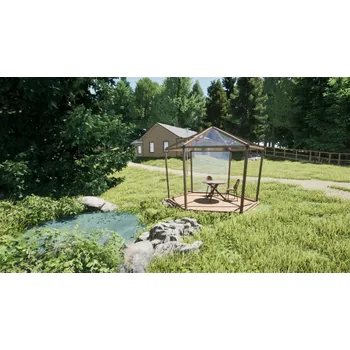 Zahradní stavba Dřevěný zahradní altán HEXANO + Čiré opláštění