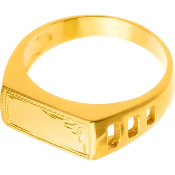 Prsten Argento 72948 Pozlacený stříbrný prsten - pečetní, s ručním gravírem | Velikost prstenu: 64mm