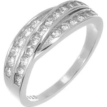 Prsten Argento 72901 Stříbrný prsten - čiré kulaté zirkony | Velikost prstenu: 53mm