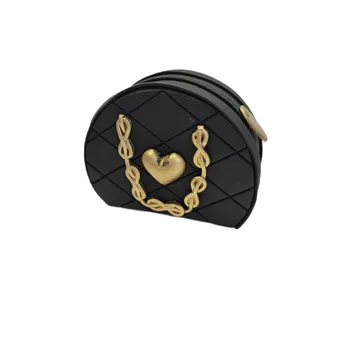 Kabelka Černá kabelka nejedlá cukrová dekorace 12x8x5cm - Gricko Ivanjica