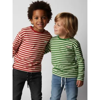 Chlapecké oblečení Sinsay - Bavlněné tričko s pruhy 2 pack - červená - 567DN-33X - 567DN-33X-116