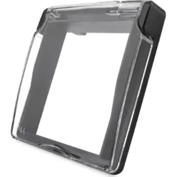 Elektrická zásuvka WELAIK Kryt zásuvky C7-1WF voděodolné - IP44 Černá