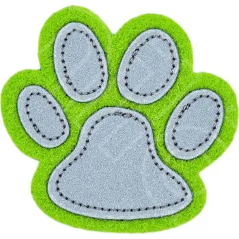 Nášivka Nažehlovačka reflexní tlapka zelená