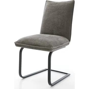 Jídelní židle DELIFE Jídelní židle Lelio-Flex bouclé měkký tmavě béžová jídelní židle plochá černá taštičkové pružiny