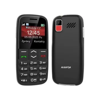 Mobilní telefon ALIGATOR A770 Senior černý + stolní nabíječka