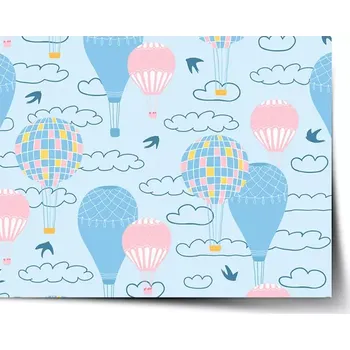 Plakát Sablio Plakát Horkovzdušné barevné balóny - 60x40 cm