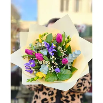 umělá květina Kytice Něžný tulipánek