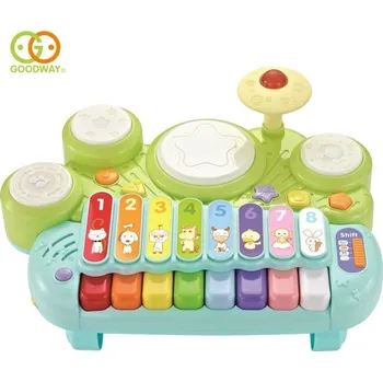 Hudební nástroj pro děti Hudební hračka Elektronický xylofon s herním bubnem