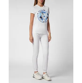 Pánské tričko Plein Sport T-Shirt 12973 Bílá Skin Tight Fit S