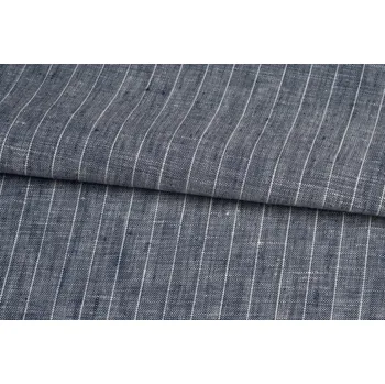 Lněné plátno pruhované, šedé, 0.5m, sartor.cz