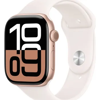 Apple Watch Series 10 46mm Cellular Rose Gold Aluminium Case with Light Blush Sport Band - M/L MWY73QH/A