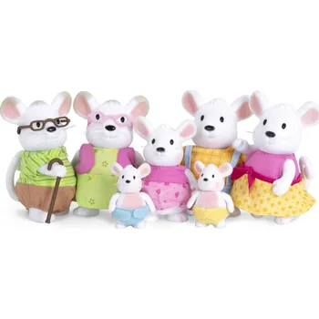 Hračka pro nejmenší LI'L WOODZEEZ rodina myší s prarodiči Nibblekin