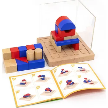 Dřevěná hračka Dětská dřevěná 3D stavební hra Viga Stavební bloky 26 dílků