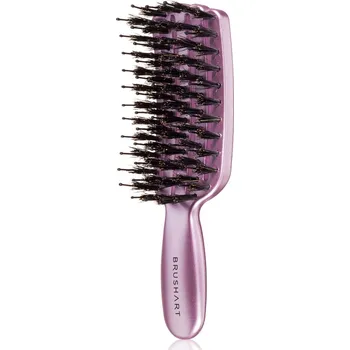 kartáč na vlasy BrushArt Hair Ventilační kartáč s kančími štětinami Mini 1 ks Metallic Pink