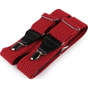 Kšandy Šle šíře 4 cm délka 120 cm - 7 červená