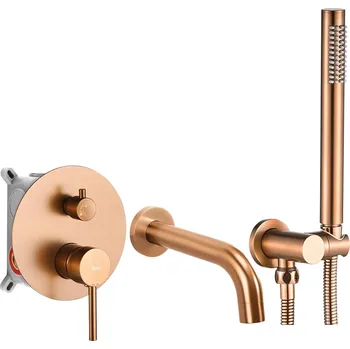 REA Lungo Vanová podomítková baterie se sprchou kartáčovaná měď + Box